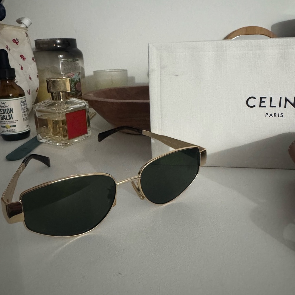 Celine Gold and Black Sunglasses - Picture 4 of 7